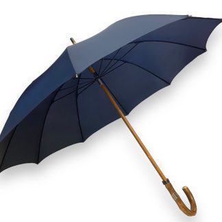 Vintage solid wood curved handle long umbrella