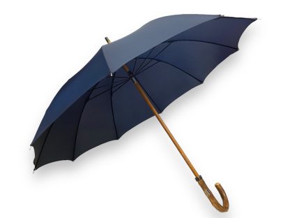 Vintage solid wood curved handle long umbrella