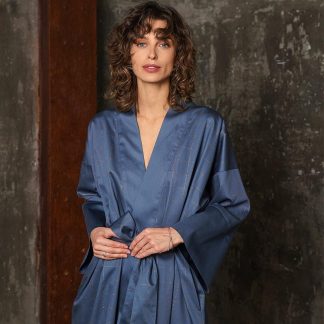 Loose silk robe