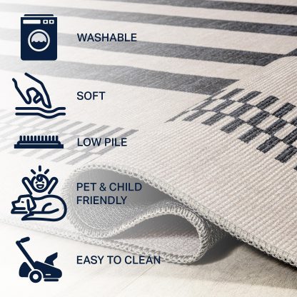 Modern simple striped carpet - Image 3