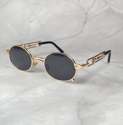 Retro punk round sunglasses - Image 4