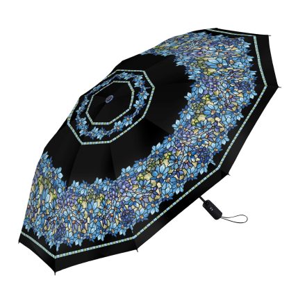 Colorful glass flower folding umbrella - Image 2