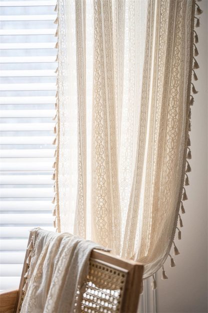 Lace tassel tulle curtain - Image 5