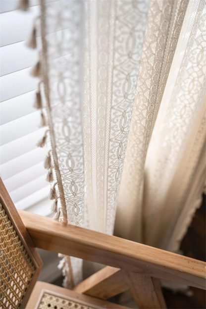 Lace tassel tulle curtain - Image 3