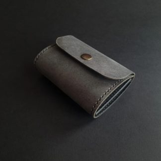 Grey Leather Card Holder