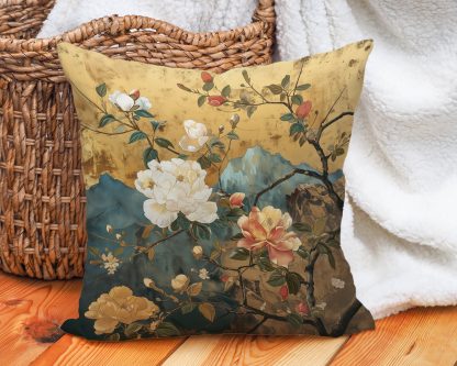 New Chinese style landscape flower pillow - Image 3