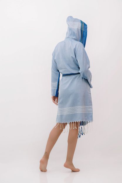Hooded tie bathrobe - Image 4