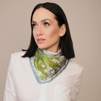 Swan Flower Art Scarf