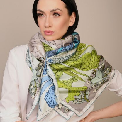 Swan Flower Art Scarf - Image 2