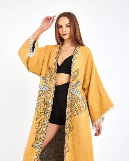 Art Print Long Cardigan Robe - Image 7