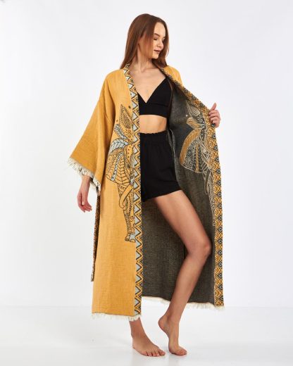 Art Print Long Cardigan Robe - Image 5