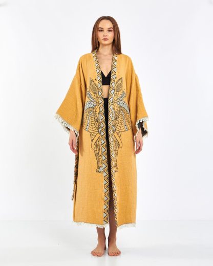 Art Print Long Cardigan Robe - Image 3