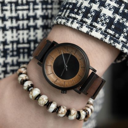 Natural wood stitching watch - Image 5