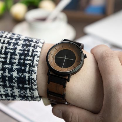 Natural wood stitching watch - Image 2