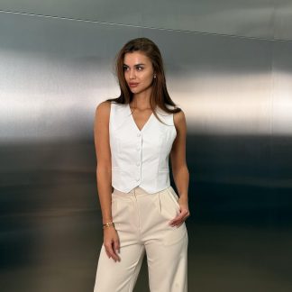 White Sleeveless Vest