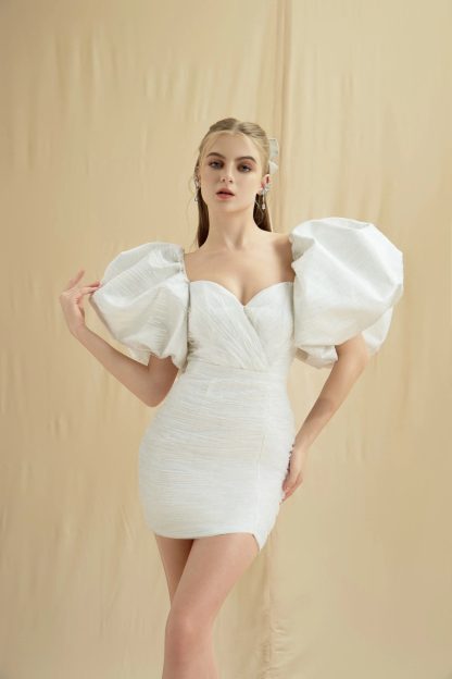Vintage Puff Sleeve Wedding Dress