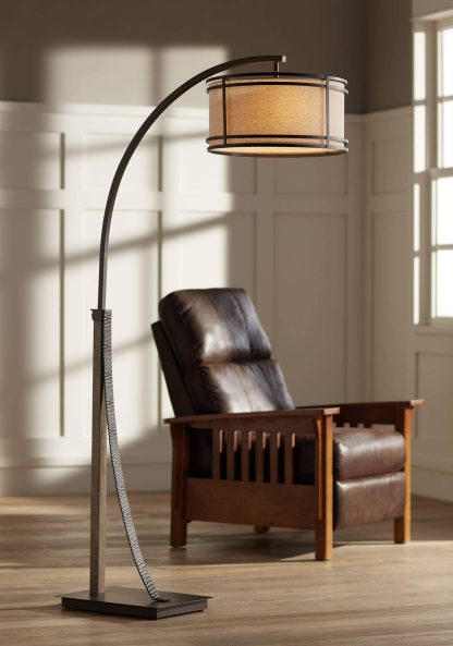 Retro artistic arc floor lamp