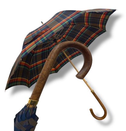Retro plaid long handle umbrella - Image 7