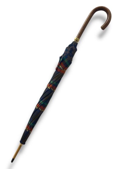 Retro plaid long handle umbrella - Image 5