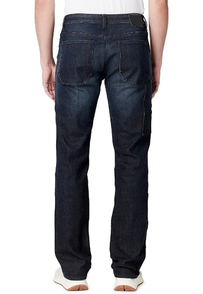 Men's dark blue washed jeans - Image 2
