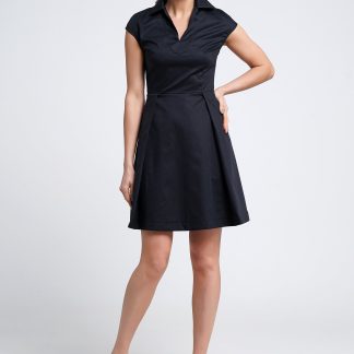 Black waisted skirt dress