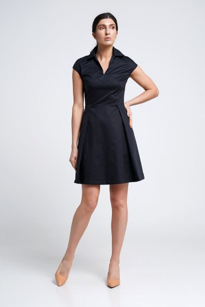 Black waisted skirt dress