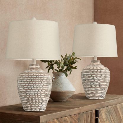 Retro woven texture table lamp - Image 6