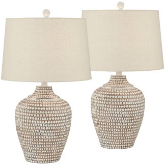 Retro woven texture table lamp