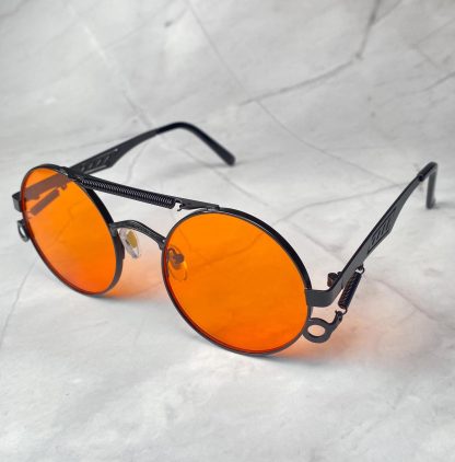 Steampunk retro round frame sunglasses - Image 7