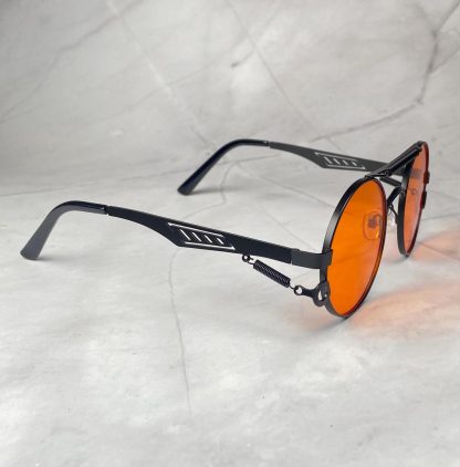 Steampunk retro round frame sunglasses - Image 4