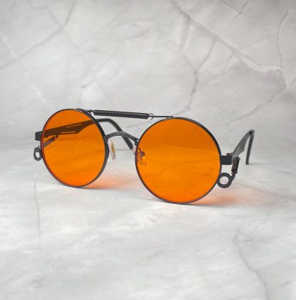 Steampunk retro round frame sunglasses - Image 2