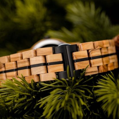 Natural texture wooden mechanical watch - Image 2