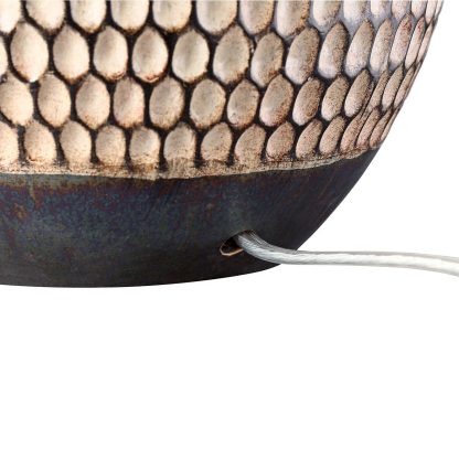 Vintage woven texture ceramic table lamp - Image 9