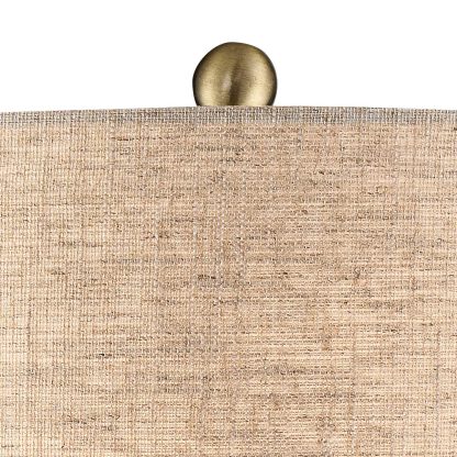 Vintage woven texture ceramic table lamp - Image 2