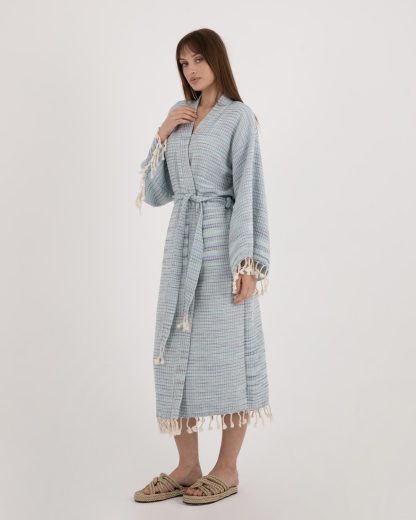 Slouchy woven bathrobe - Image 5