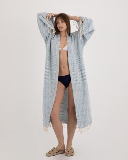 Slouchy woven bathrobe - Image 4