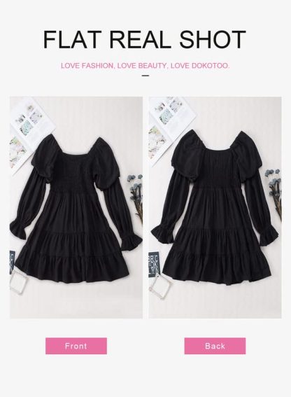 French retro off-the-shoulder dress - Image 5