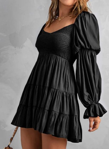 French retro off-the-shoulder dress - Image 2