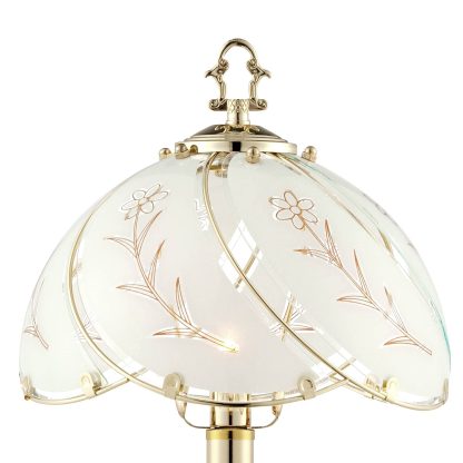Vintage glass carved table lamp - Image 5