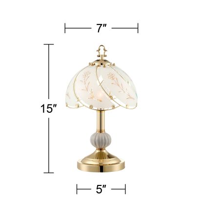 Vintage glass carved table lamp - Image 4