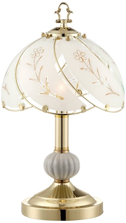 Vintage glass carved table lamp - Image 3