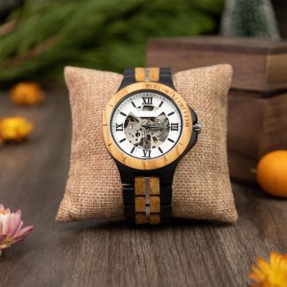Wooden mechanical watch