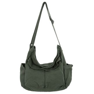 Vintage casual canvas shoulder bag