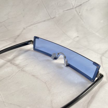 Futuristic metal square frame sunglasses - Image 6