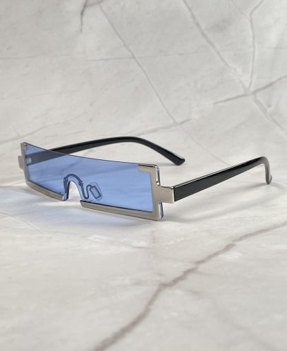 Futuristic metal square frame sunglasses - Image 5