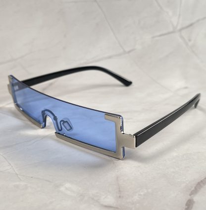 Futuristic metal square frame sunglasses - Image 3