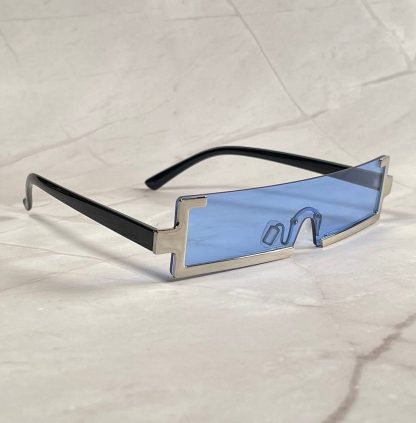 Futuristic metal square frame sunglasses - Image 2