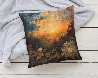 Vintage Sunset Floral Pillow - Image 6
