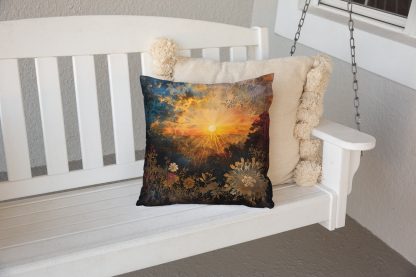 Vintage Sunset Floral Pillow - Image 3