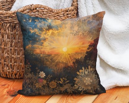 Vintage Sunset Floral Pillow - Image 2